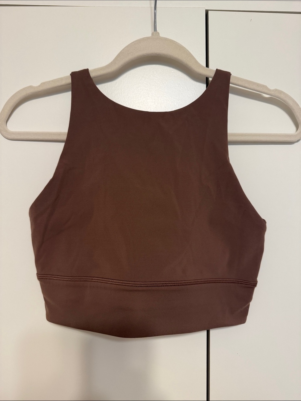 lululemon athletica High-Neck Crop Tank in Chocolate Brown